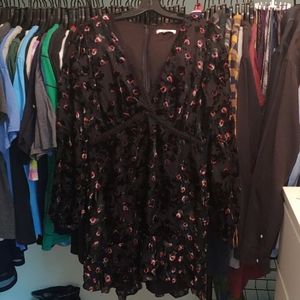 Wayf Embroidered Mini Dress